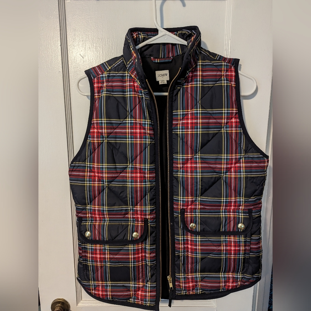 JCrew women's plaid vest